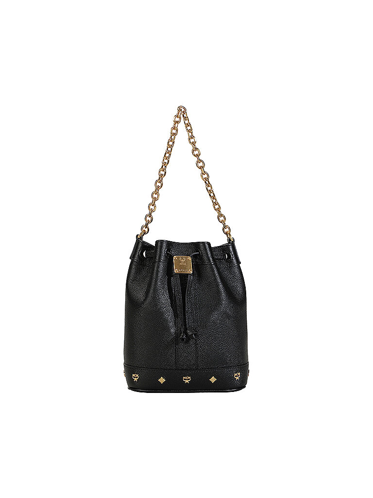 MCM Ledertasche - Bucket Bag DESSAU Mini schwarz