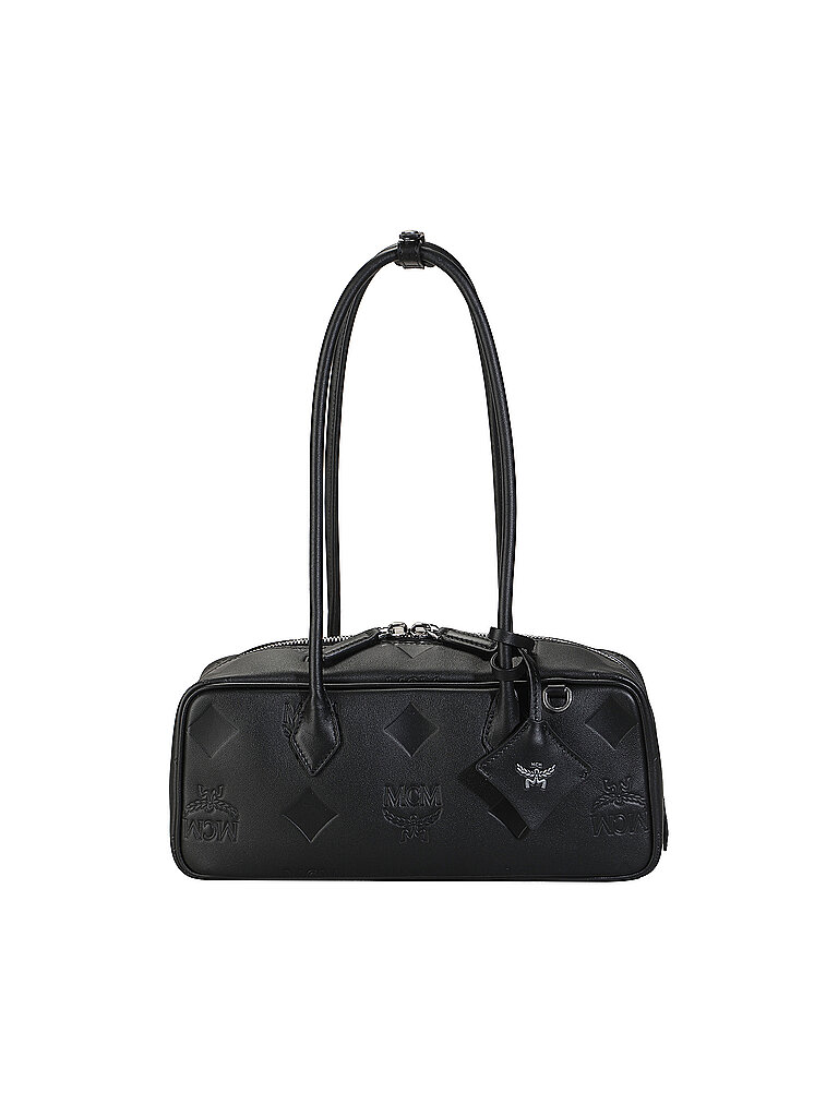 MCM Ledertasche - Schultertasche AREN Small schwarz