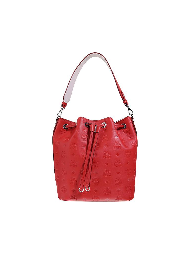 MCM | Ledertasche - Beuteltasche "Essential" | rot