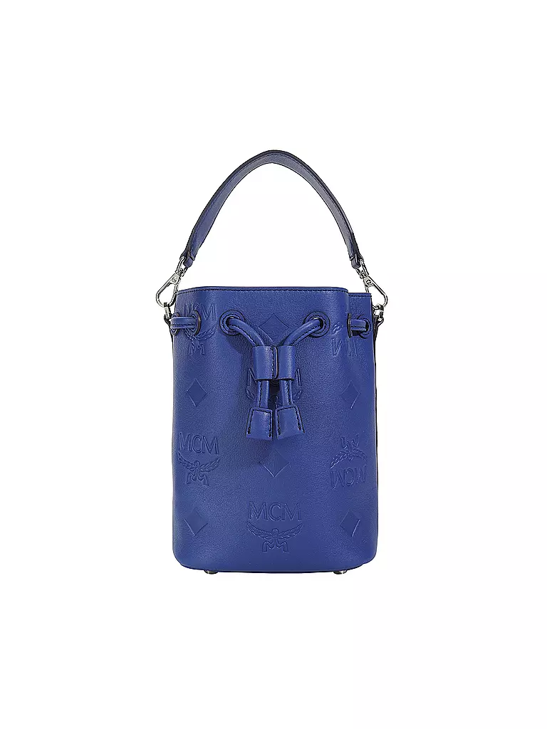 MCM | Ledertasche - Bucket Bag DESSAU DRAWSTRING MINI | blau