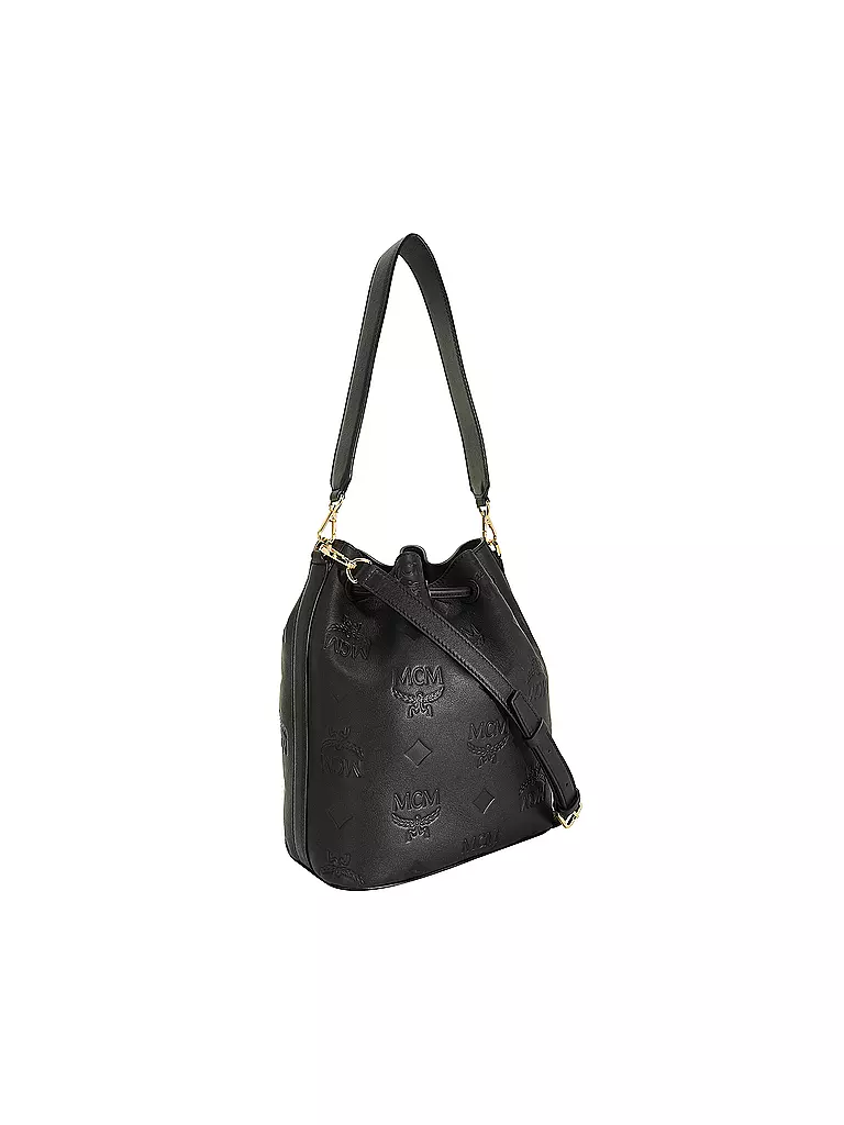 MCM | Ledertasche - Bucket Bag DESSAU Medium  | schwarz