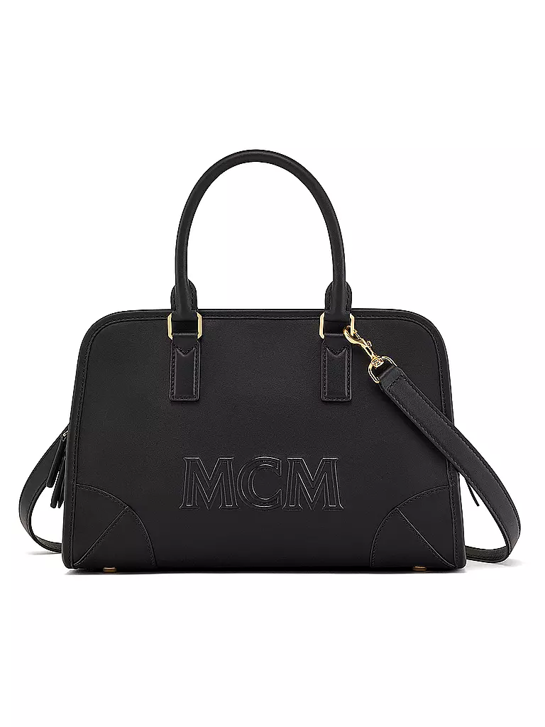 MCM | Ledertasche - Henkeltasche AREN BOSTON  Medium  | schwarz