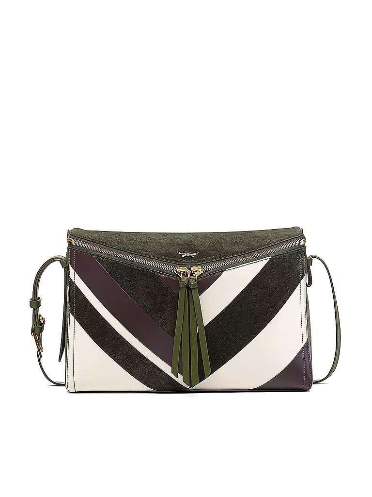 MCM | Ledertasche - Umhängetasche DIAMOND Medium | olive