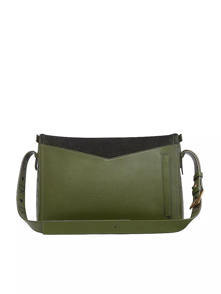 MCM | Ledertasche - Umhängetasche DIAMOND Medium | olive