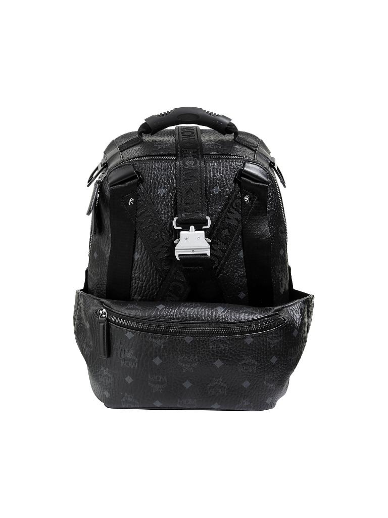 MCM | Rucksack / Gürteltasche 2 in 1 "Jemison Visetos" | schwarz