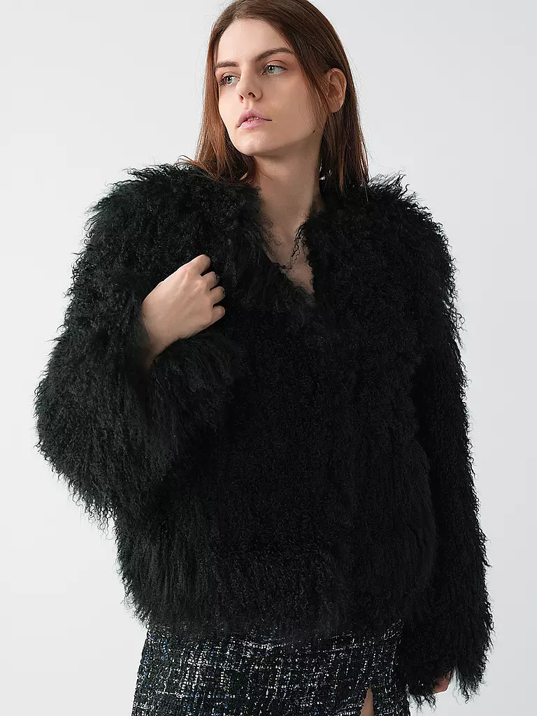 MEOTINE | Felljacke | schwarz