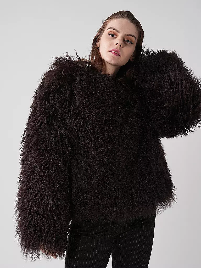 MEOTINE | Felljacke | braun