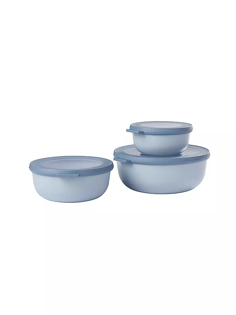 MEPAL | Set Multischüssel Cirqula flach, 3-teilig (350, 750, 1250 ml) - Nordic blue | hellblau