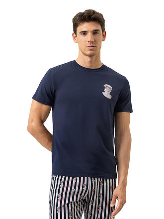 MEY | Pyjamashirt MARBLE MUSE yacht blue