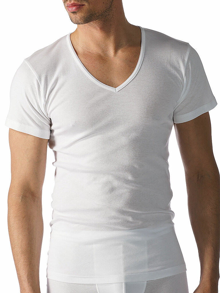 MEY T-Shirt CASUAL COTTON weiss weiss | L
