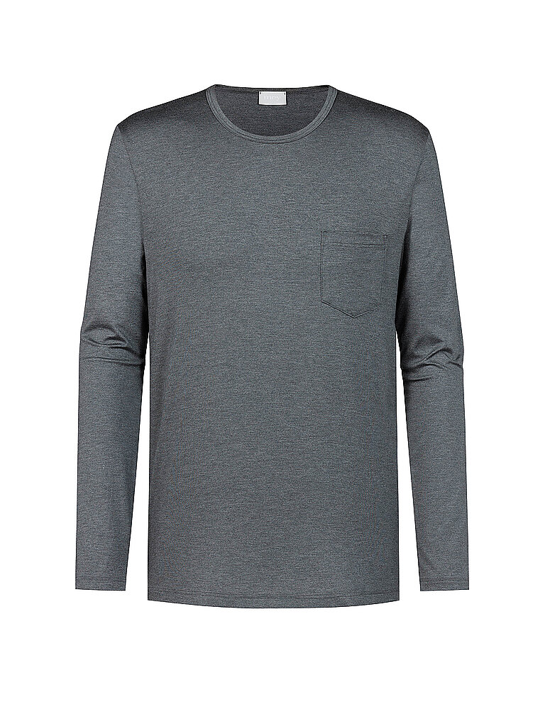 MEY Pyjama Langarmshirt JEFFERSON quartz melange grau | L