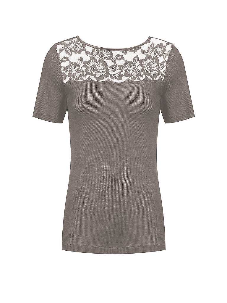 MEY T-Shirt WOOL LOVE deep taupe hellbraun | XXL/XXXL