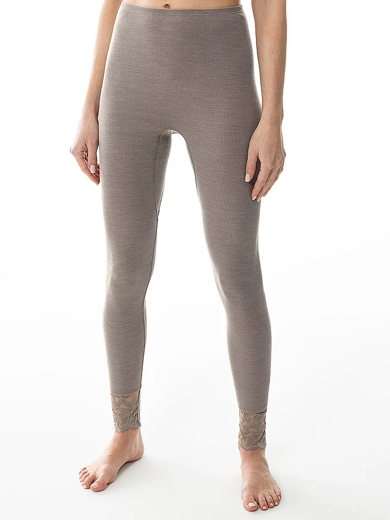 MEY Loungewear Leggings WOOL LOVE deep taupe marrone chiaro | XXS/XS