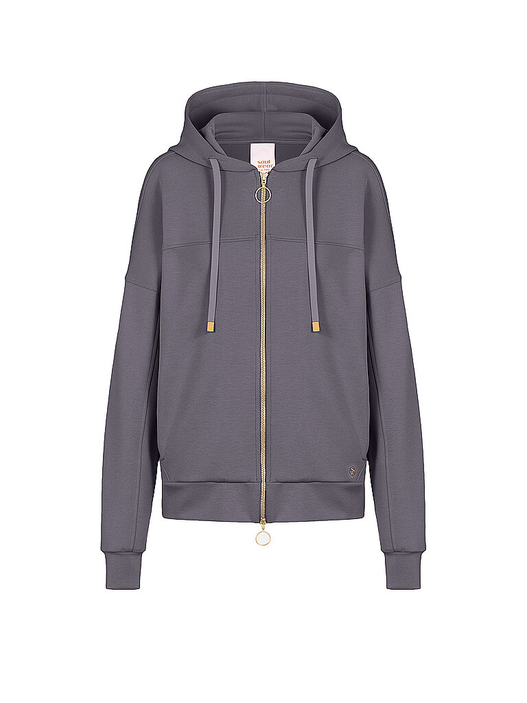 Loungewear Sweatjacke SMOOTH serious grey grau S damen
