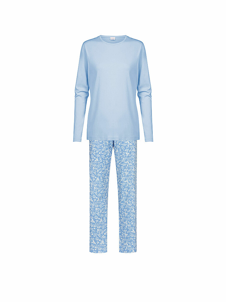 Pyjama blue silk hellblau 42 damen