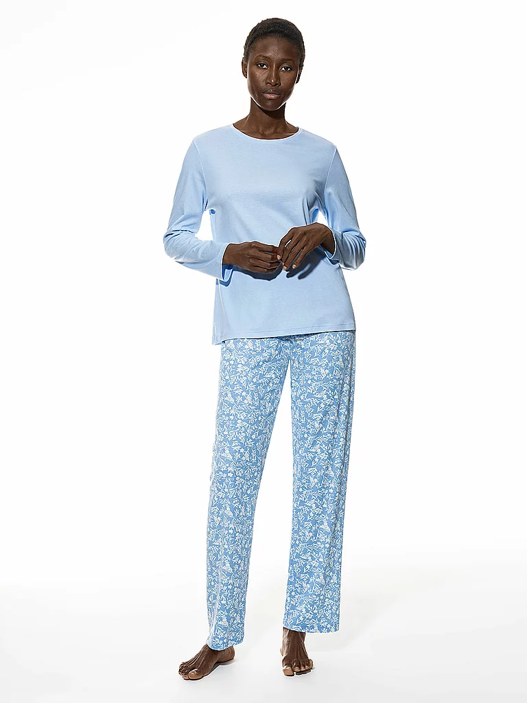 MEY Pyjama bleu soie bleu clair | 38