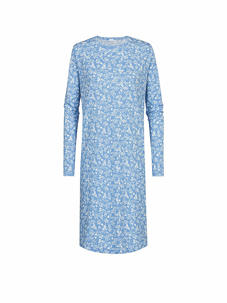 Nachthemd - Sleepshirt FLOWER MEADOW blue silk hellblau 40 damen