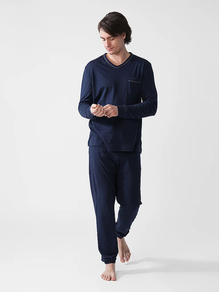 Mey Pyjama Long Bleu foncé Bleu taille L