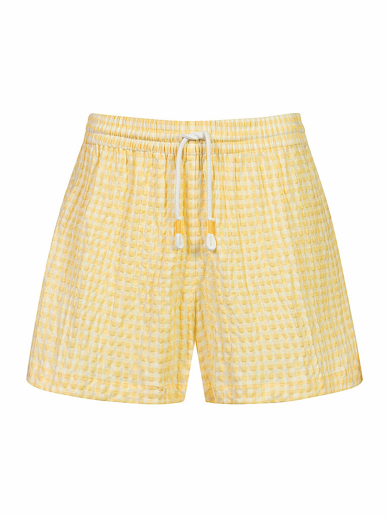 Pyjamashorts VICHY DREAMS lemon butterfly gelb M damen
