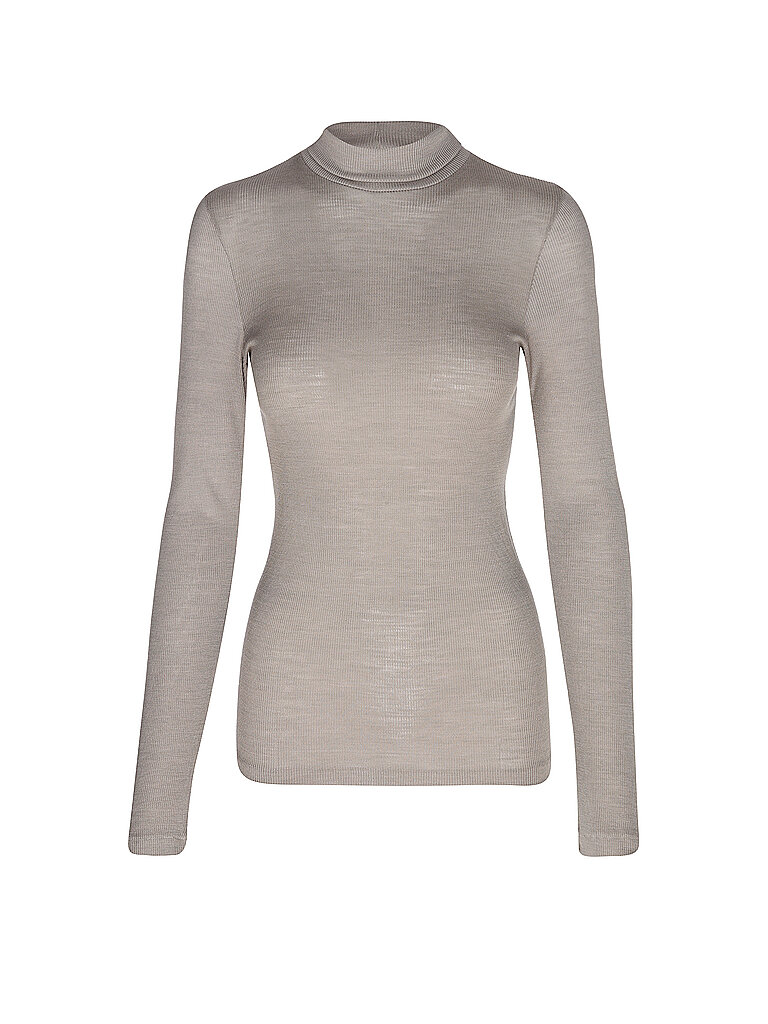 MEY Langarmshirt WOOL LOVE deep taupe hellbraun | XXS/XS