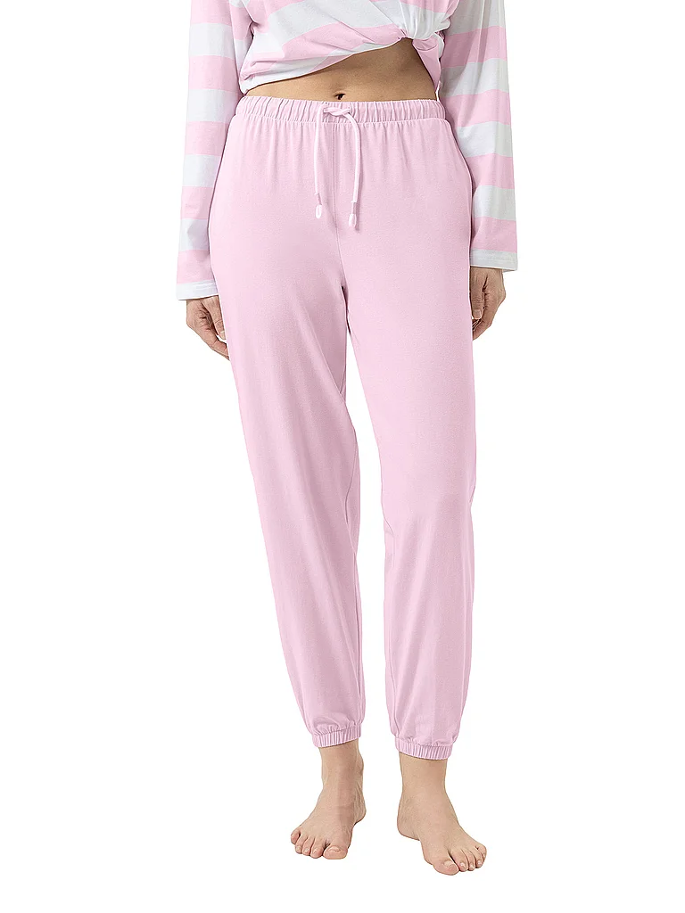 MEY Pantalon de pyjama 7/8 SOLID LOVE rose | XS