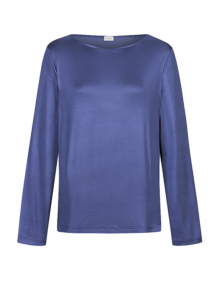 MEY Pyjamashirt PURE SHINE astral night blau | M