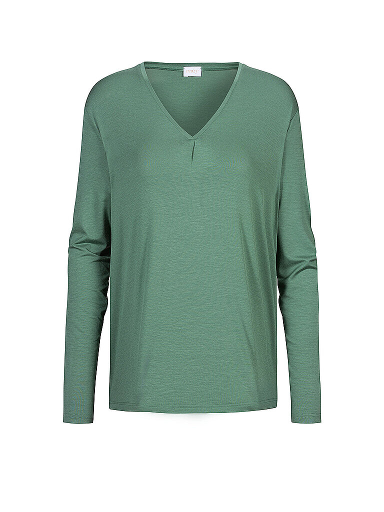 MEY Langarmshirt PURE CHIC peat moss grün | L