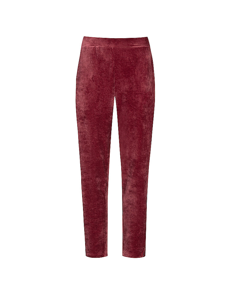 Loungewear Hose VELVET DREAM beau bordeaux dunkelrot S damen