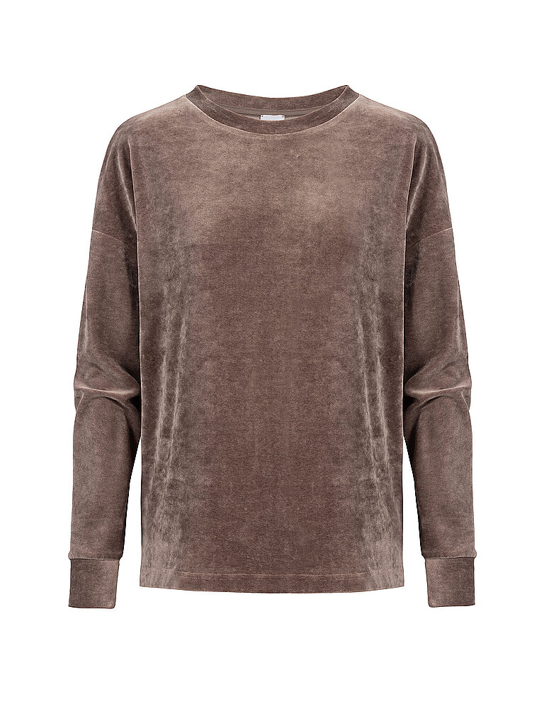 MEY Loungewear Sweater VELVET DREAM milk n coffe  hellbraun | L