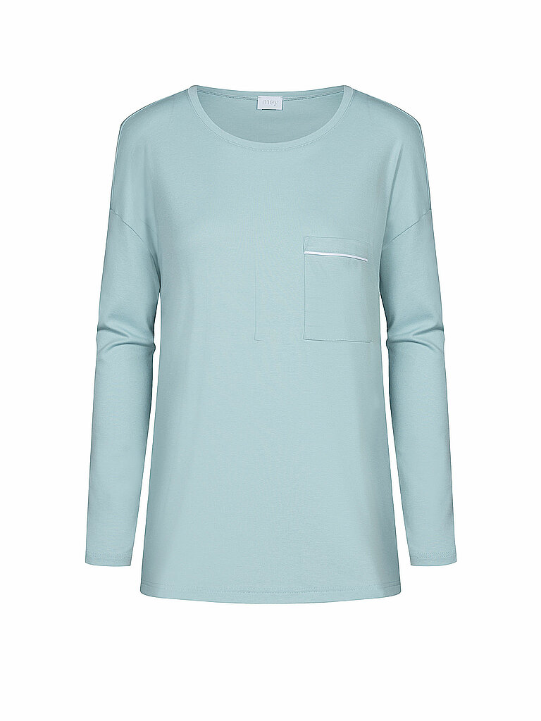 MEY Pyjamashirt CLASSY NIGHTS waterscape hellblau | 42