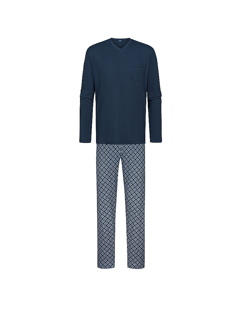 MEY Pyjama indigo  grau | XL