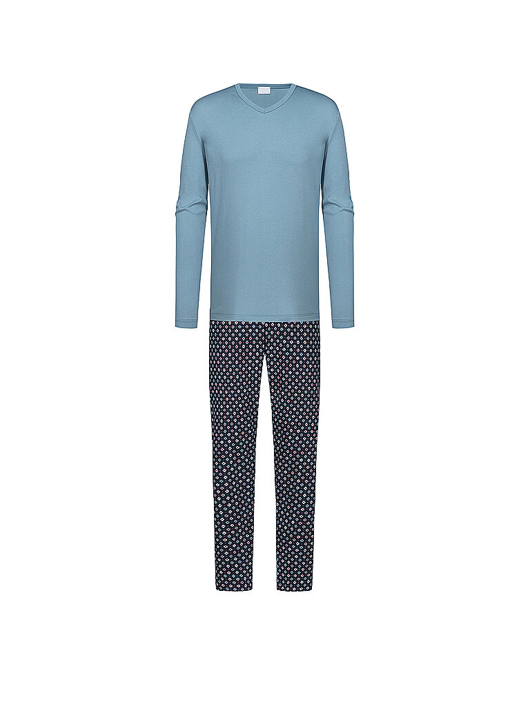 Pyjama boarder blue rot XL herren