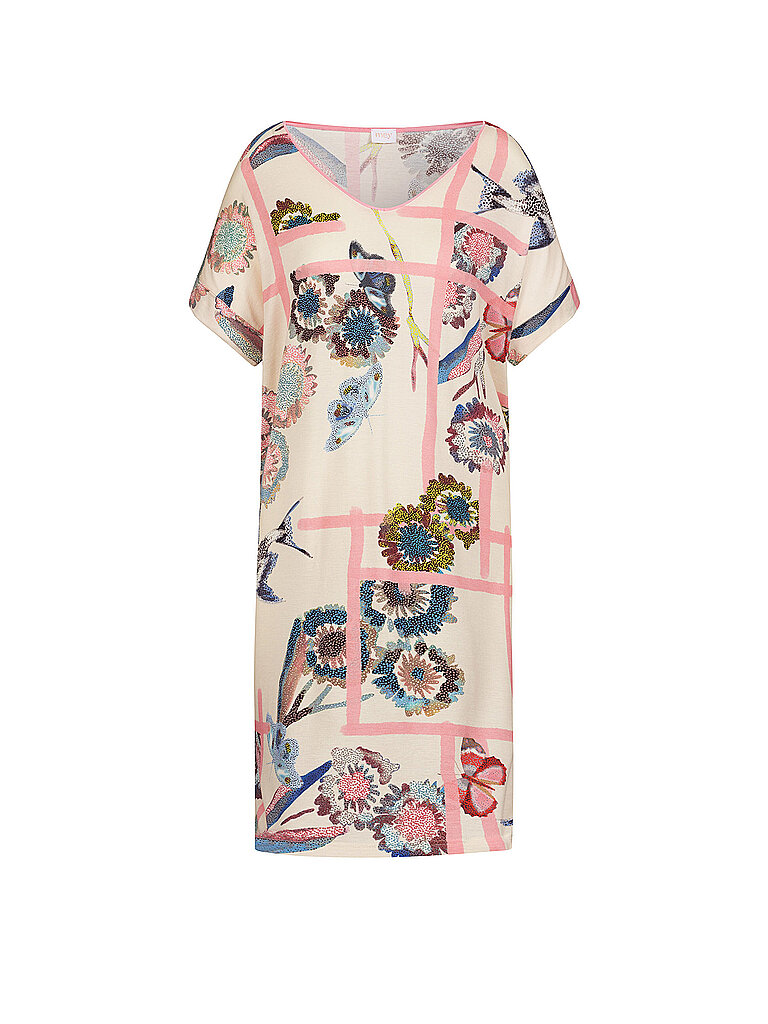 MEY Nachthemd - Sleepshirt FRAGMENTED GARDEN almond milk beige | M