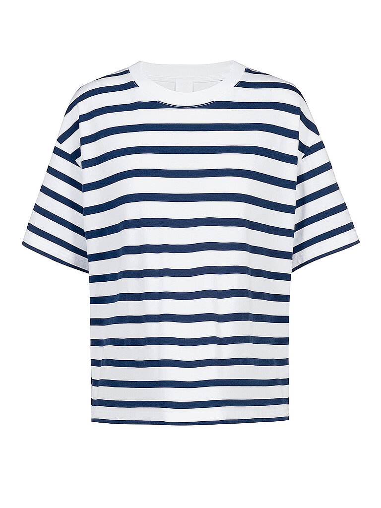 MEY T-Shirt BREEZY STRIPES blue zodiac dunkelblau | XL