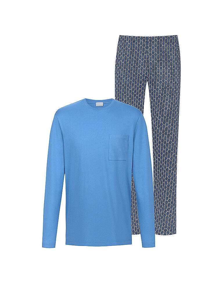 MEY Pyjama BLUE CHAINS recent blue blau | S
