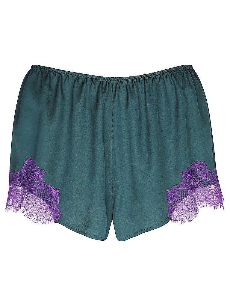 MEY Pyjamashorts POETRY LUXURY mystic jade dunkelgrün | XL