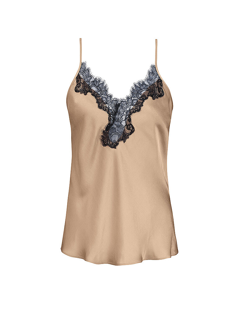 MEY Top - Camisole POETRY LUXURY golden hazel beige | XS