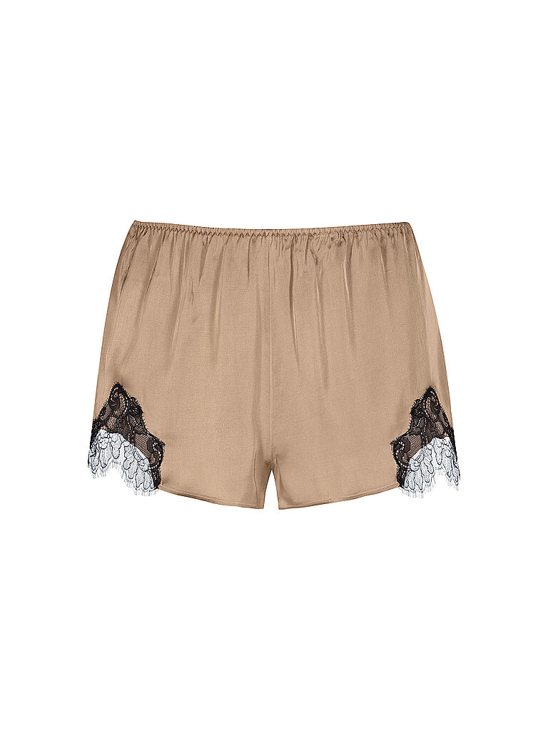 MEY Pyjamashorts POETRY LUXURY golden hazel beige | XS