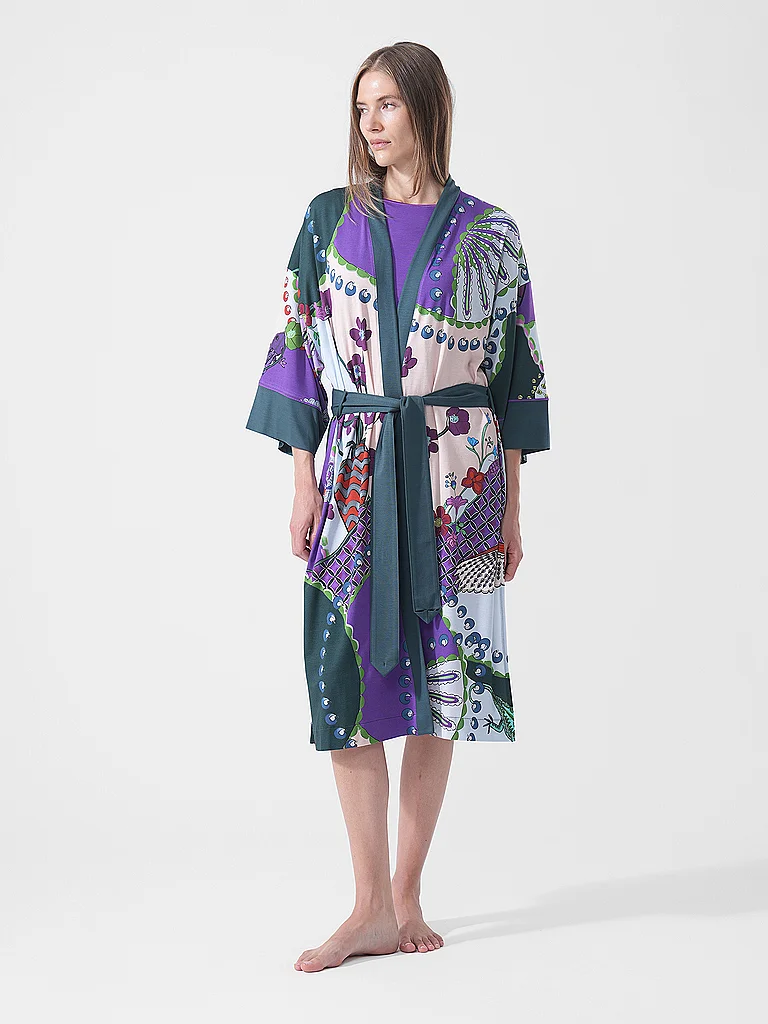 MEY Morgenmantel SECRET GLADE mystic jade vert foncé | L