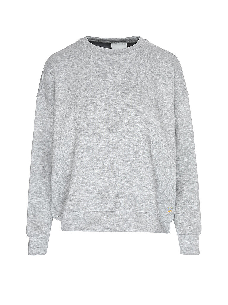 MEY Loungewear Sweater PURE SOFTNESS silver grey melange hellgrau | XS