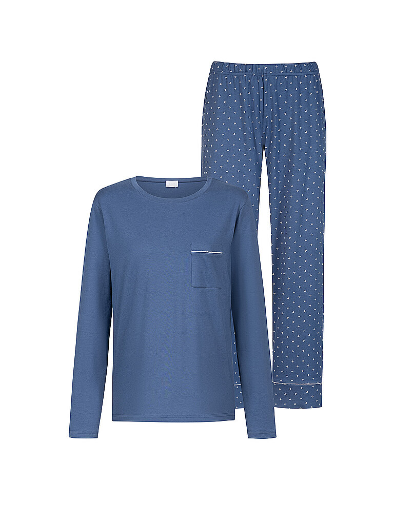 MEY Pyjama POLKA DREAMS midnight dust dunkelblau | 38