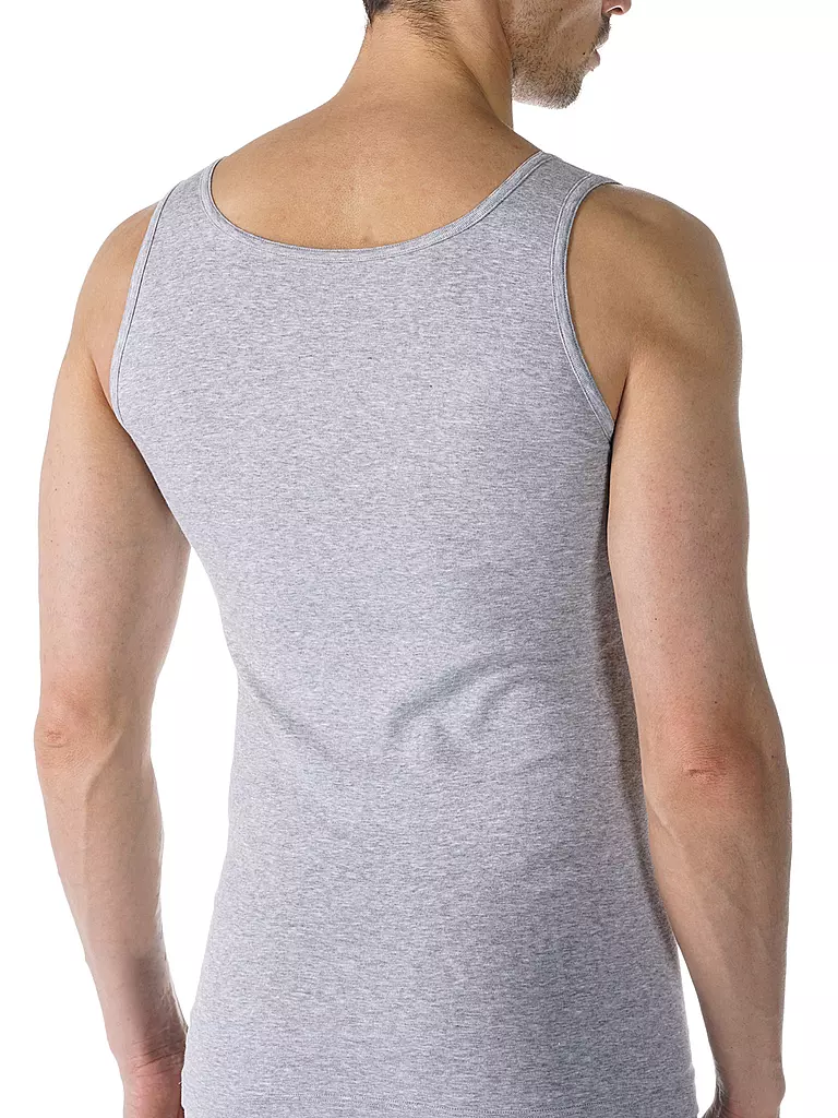 MEY | Athletic Shirt Casual Cotton Light Grey Melange | grau