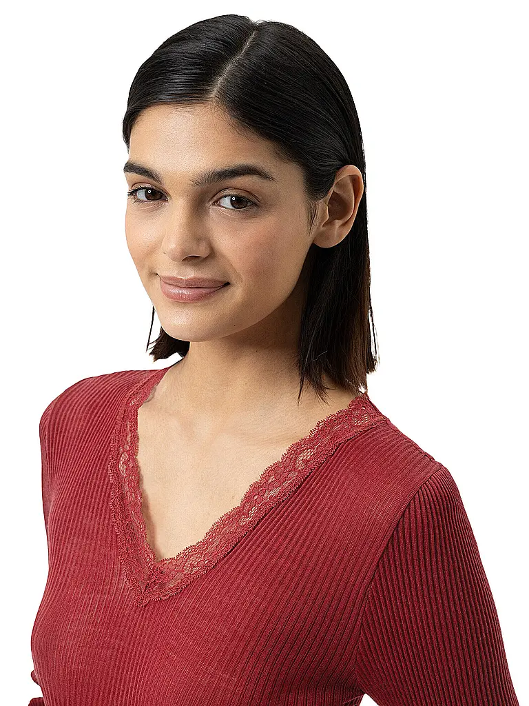 MEY | Langarmshirt WOOL EXPRESSIVE | rot