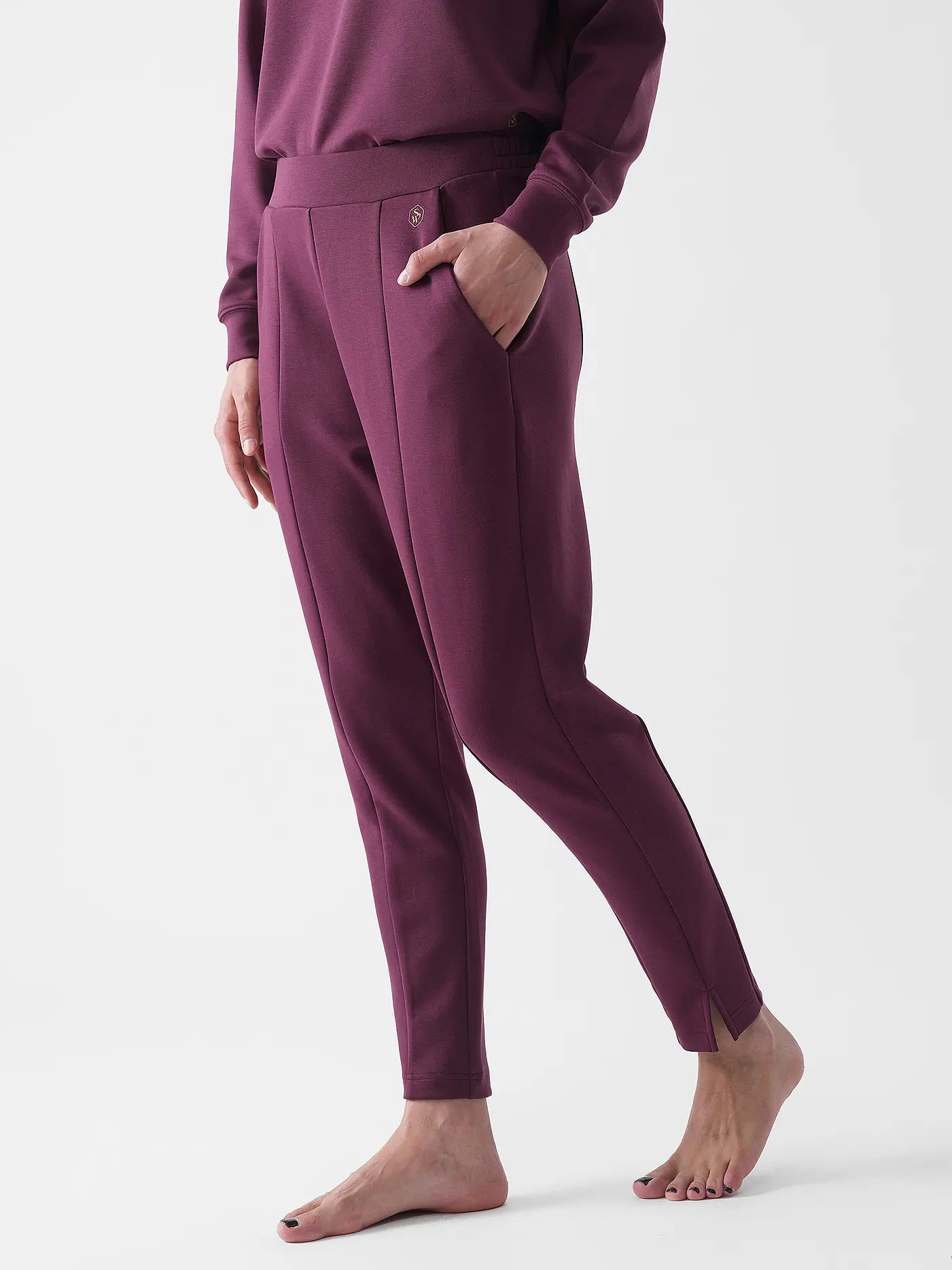 MEY | Loungewear Hose 7/8  PURE SOFTNESS boysenberry | dunkelrot