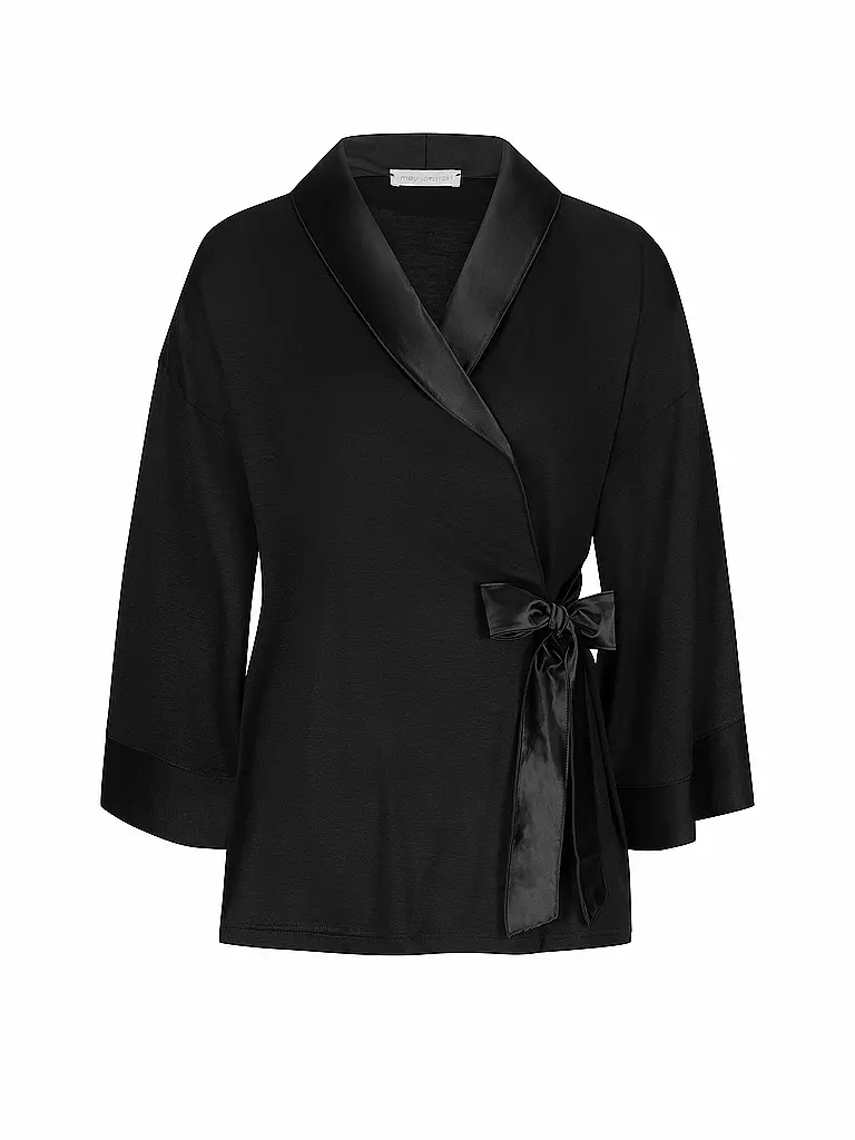 MEY | Loungewear Strickjacke Alena | schwarz