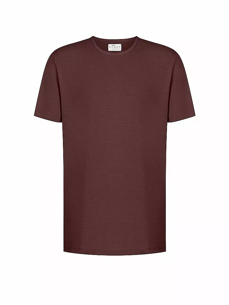 MEY | Loungewear T-Shirt MAGLIA mokka beans | dunkelrot