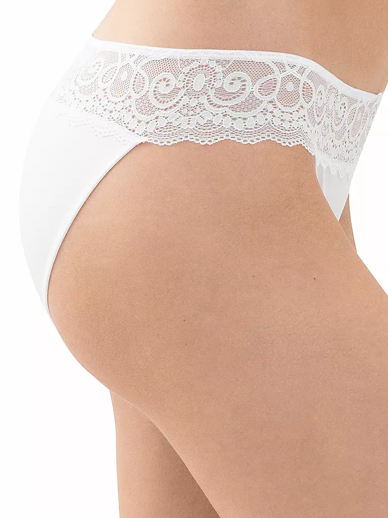 MEY | Mini-Slip AMOROUS weiss | koralle