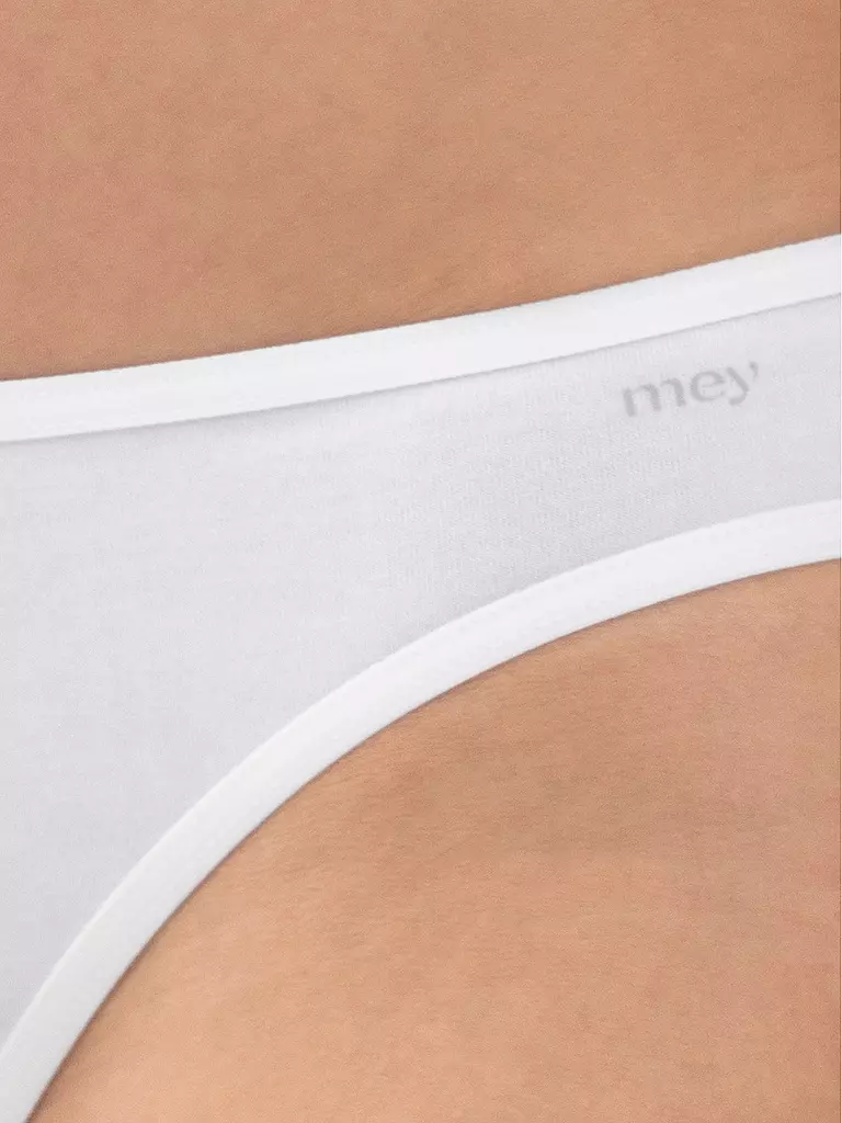 MEY | Minislip Cotton Pure Weiss | grau