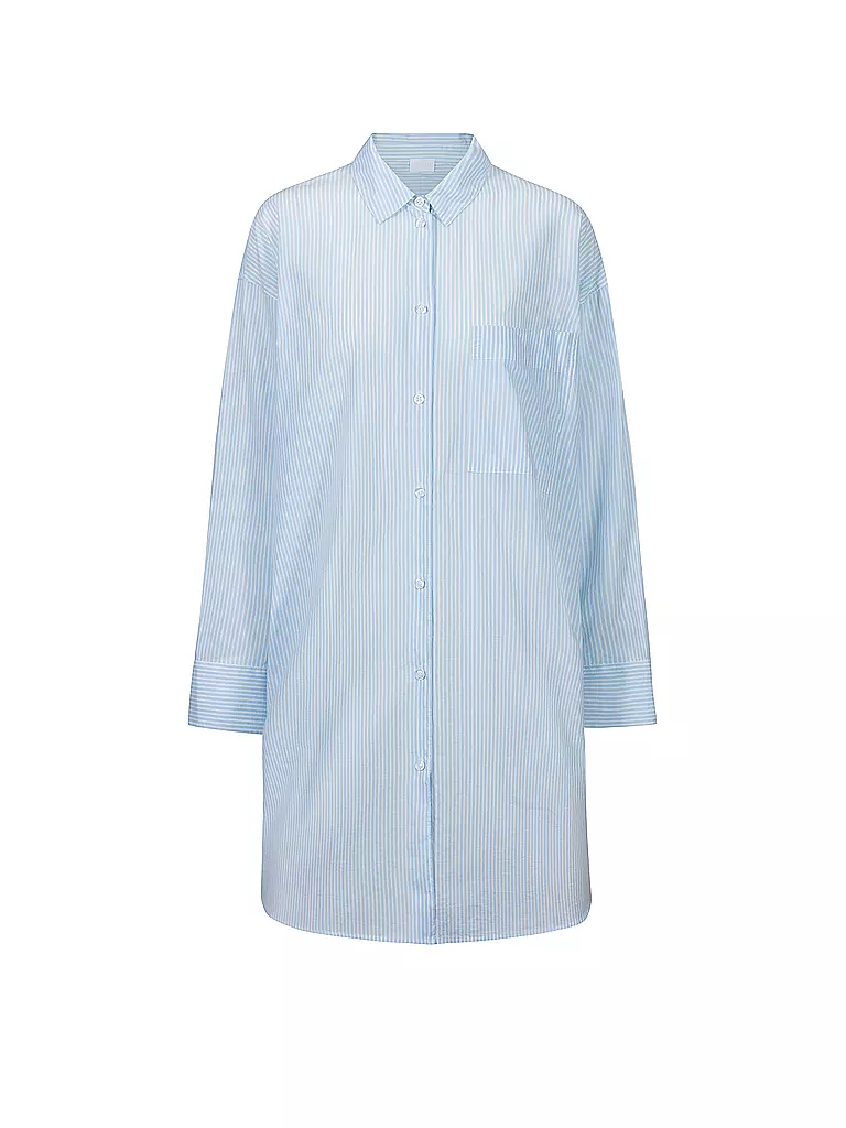 MEY | Nachthemd - Sleepshirt COTTON STRIPES | hellblau