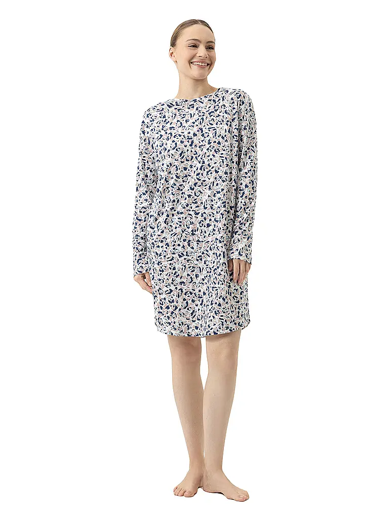 MEY | Nachthemd - Sleepshirt SOFT LEO | dunkelblau